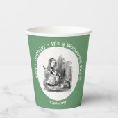 Alice in Wonderlandパーティー – アリスと子猫 紙コップ (正面)