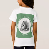 Alice in Wonderlandパーティー – アリスと子猫 Tシャツ (裏面)