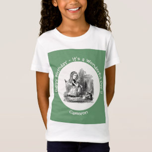 Alice in Wonderlandパーティー – アリスと子猫 Tシャツ