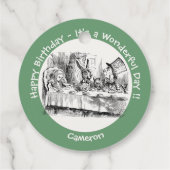 Alice in Wonderlandパーティー-不機嫌Hatter's Teaパーティー フェイバータグ (裏面)