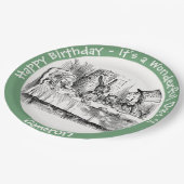 Alice in Wonderlandパーティー-不機嫌Hatter's Teaパーティー ペーパープレート (アングル)