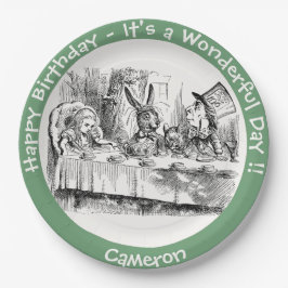 Alice in Wonderlandパーティー-不機嫌Hatter's Teaパーティー ペーパープレート