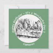 Alice in Wonderlandパーティー-不機嫌Hatter's Teaパーティー 招待状 (正面)