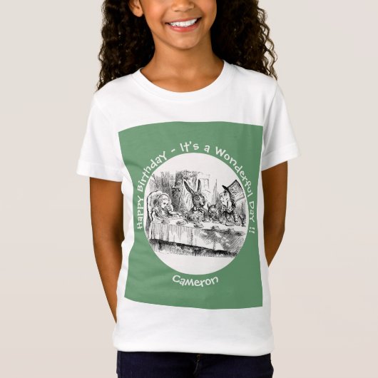 Alice in Wonderlandパーティー-不機嫌Hatter's Teaパーティー Tシャツ (正面)