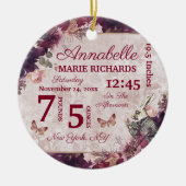 Alice in Wonderlandフローラカスタムベビー誕生状態 セラミックオーナメント (正面)