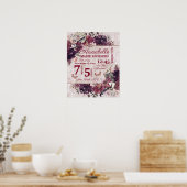 Alice in Wonderlandフローラベビー誕生統計 ポスター (キッチン)