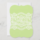 Alice in Wonderlandブライダルシャワー招待緑 招待状 (裏面)