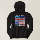 ALICE IN WONDERLANDブラックフード付きスウェットシャツバイオリオン パーカ (デザイン裏面)