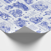 Alice in Wonderlandブルートイレブック引用文 ラッピングペーパー (角)