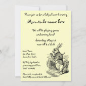 Alice in Wonderlandベビーシャワーパーティの招待状 招待状 (裏面)