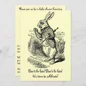 Alice in Wonderlandベビーシャワーパーティの招待状 招待状 (正面/裏面)