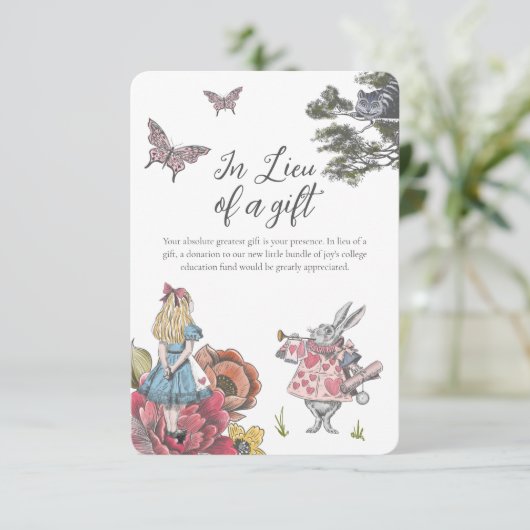Alice in Wonderlandベビー大学ファンドギフト エンクロージャーカード (スタンド正面)