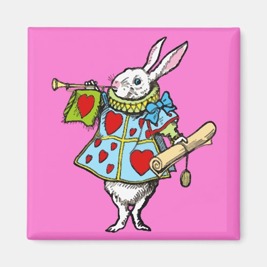 Alice in Wonderlandマグネットウサギハート赤 マグネット (正面)
