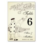 Alice in Wonderlandヴィンテージエレガントス遊カード6 テーブルナンバー (裏面)
