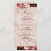 Alice in Wonderlandヴィンテージエレガントフローラディナー メニュー (正面/裏面)