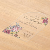 Alice In Wonderlandヴィンテージシックなストーリーブックズ結婚ズ アクリル招待状 (レイダウン)