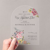 Alice In Wonderlandヴィンテージシックなストーリーブックズ結婚ズ アクリル招待状 (インサイチュ (ポータブル))