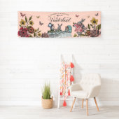 Alice In Wonderlandヴィンテージシックなストーリーブックズ結婚ズ 横断幕 (インサイチュ)