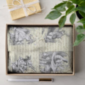 Alice in Wonderlandヴィンテージスクリプトベージュ 薄葉紙 (ギフト)