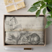 Alice in Wonderlandヴィンテージチェシャ猫デクページ 薄葉紙 (ギフト)