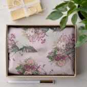 Alice in Wonderlandヴィンテージフローラピンクの切り離し 薄葉紙 (ギフト)