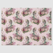 Alice in Wonderlandヴィンテージフローラピンクの切り離し 薄葉紙 (正面)