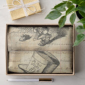 Alice in Wonderlandヴィンテージ不機嫌Hatter Decompage 薄葉紙 (ギフト)