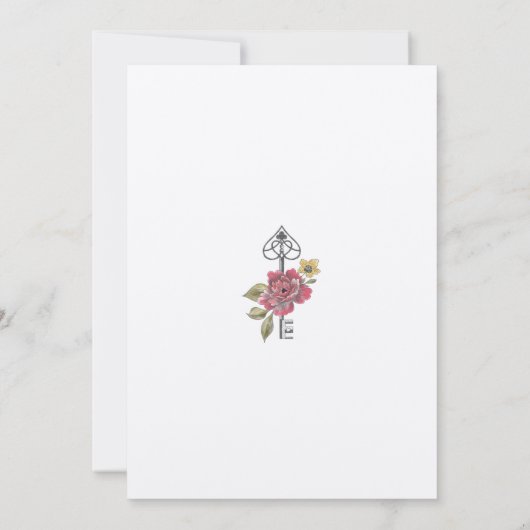 Alice In Wonderlandヴィンテージ物語ベイビーシャワー 招待状 (裏面)