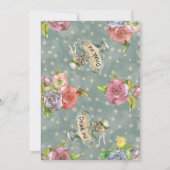 Alice in Wonderlandヴィンテージ1歳 招待状 (裏面)