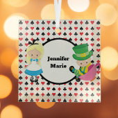 Alice in Wonderland不機嫌ハッターキッズクリスマス ガラスオーナメント