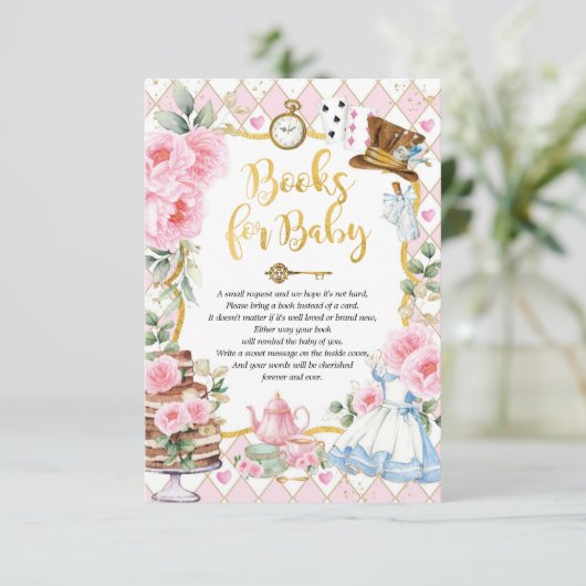 Alice in Wonderland不機嫌茶パーティー本ベビー エンクロージャーカード (スタンド正面)