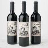 Alice in Wonderland不機嫌Hatter Drink Meボトル ワインラベル (ボトル)