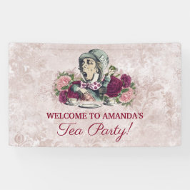 Alice in Wonderland不機嫌Hatter Teaパーティーへようこそ 横断幕