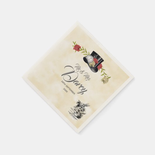 Alice in Wonderland使い捨てナプキン スタンダードカクテルナプキン (角)