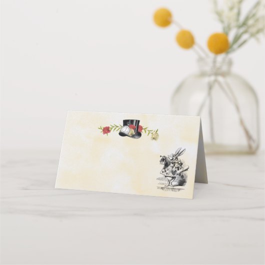 Alice in Wonderland座席表またはエスコートカード プレイスカード (正面)