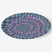 Alice in Wonderland引用文-紙プレート9in ペーパープレート (アングル)