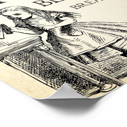 Alice in Wonderland引用文- 6つの不可能なこと ポスター (角)