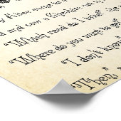 Alice in Wonderland引用文- Where You Want To G ポスター (角)