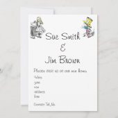 Alice in Wonderland新しいホームアナウンスメントカード 招待状 (裏面)