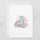 Alice in Wonderland水彩赤ちゃんシャワー 招待状 (裏面)