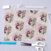 Alice in Wonderland白うさぎブルゴーニュ&赤面 薄葉紙 (クラフト)