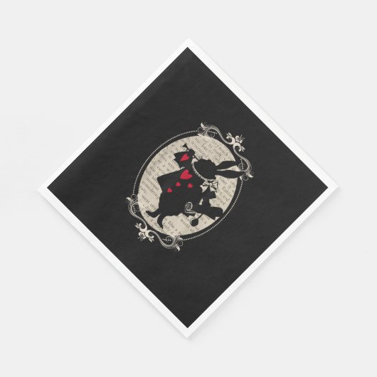 Alice In Wonderland白うさぎヴィンテージ スタンダードランチョンナプキン (角)