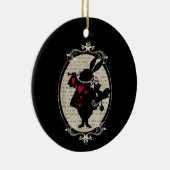 Alice In Wonderland白うさぎヴィンテージ セラミックオーナメント (右)