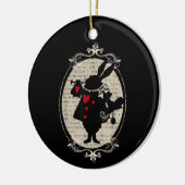 Alice In Wonderland白うさぎヴィンテージ セラミックオーナメント (左)