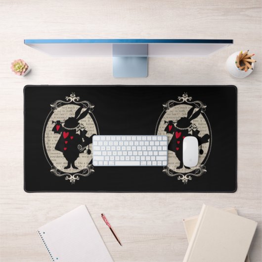 Alice In Wonderland白うさぎヴィンテージ デスクマット (オフィス1)