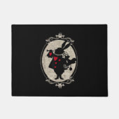 Alice In Wonderland白うさぎヴィンテージ ドアマット (正面)