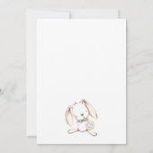 Alice In Wonderland白うさぎ女の子ベイビーシャワー 招待状 (裏面)