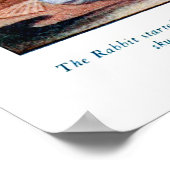 Alice in Wonderland白うさぎ穴プリントポスター ポスター (角)