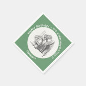 Alice in Wonderland誕生日またはその他のパーティーイベント スタンダードカクテルナプキン (角)