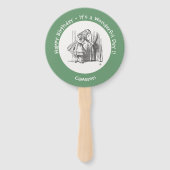 Alice in Wonderland誕生日またはその他のパーティーイベント ハンドファン (裏面)